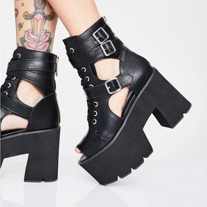 Killstar Charmed Cut-Out Platforms US Size 5